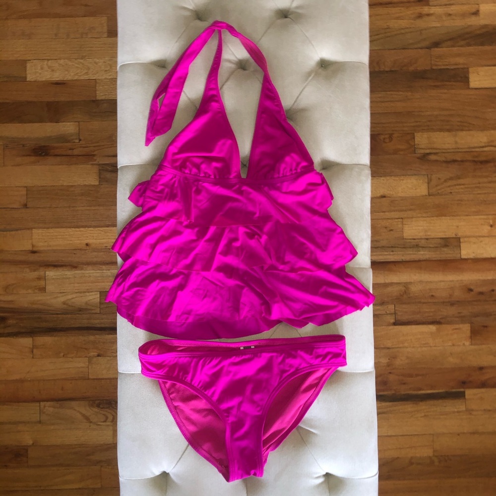 Reaction Kenneth Cole Ruffle Tankini